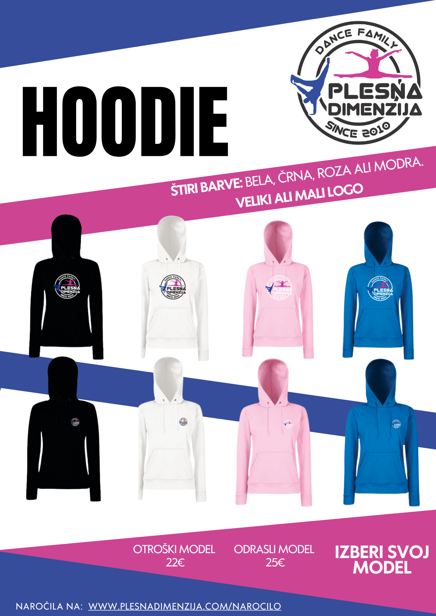 HOODIE PLESNE DIMENZIJE